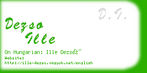 dezso ille business card